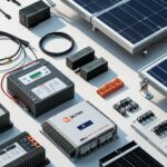 componenti impianto solare: cavi, pannelli, inverter, chip