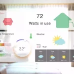 Foto che indica i dati di monitoraggio della casa