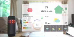 Foto che indica i dati di monitoraggio della casa